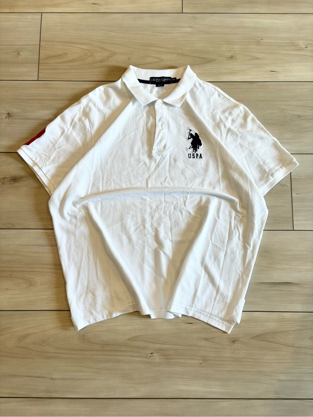 U.S. Polo Assn. White Big Pony Rugby Streetwear Preppy Men's Logo Polo Shirt